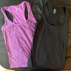 Zumba Fitness Purple and Black Racerback Tank Tops